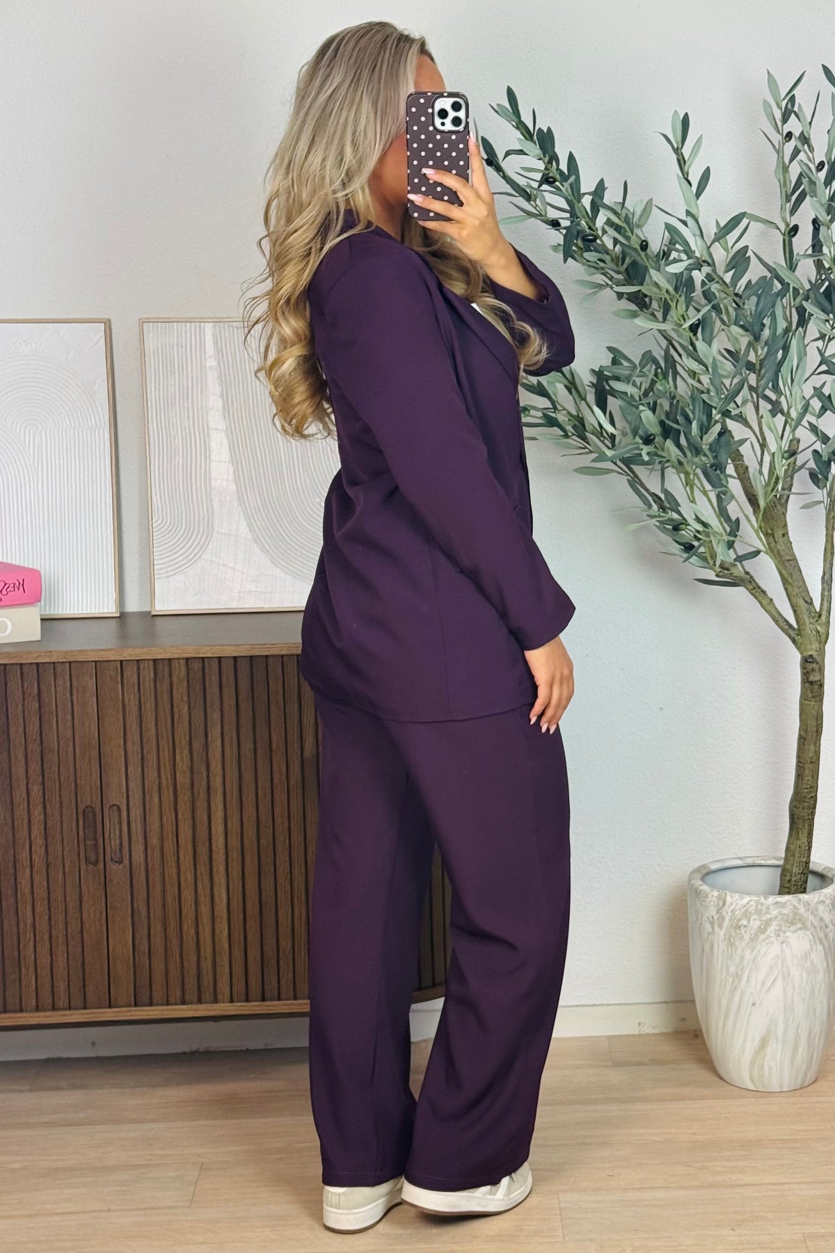 Raven blazer set - Plum