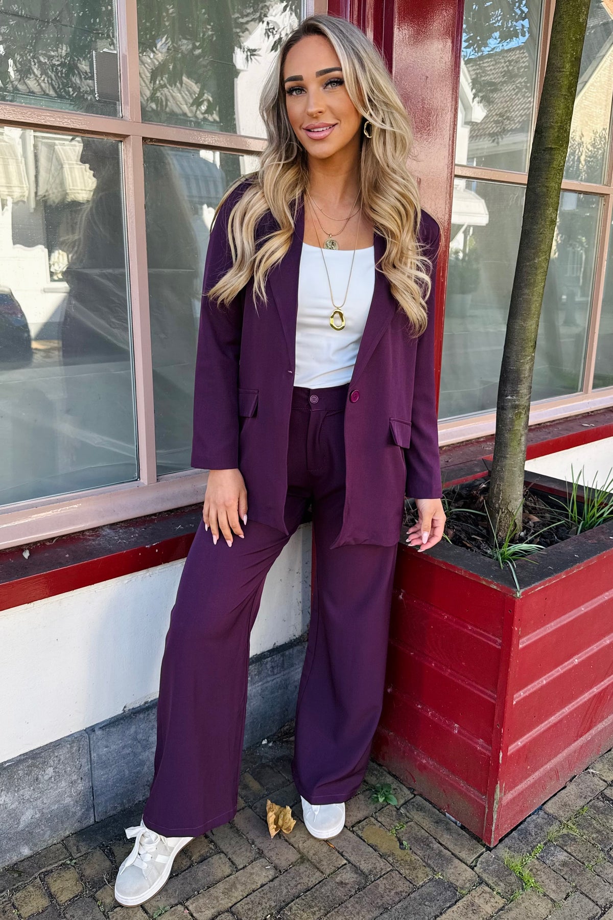 Raven blazer set - Plum