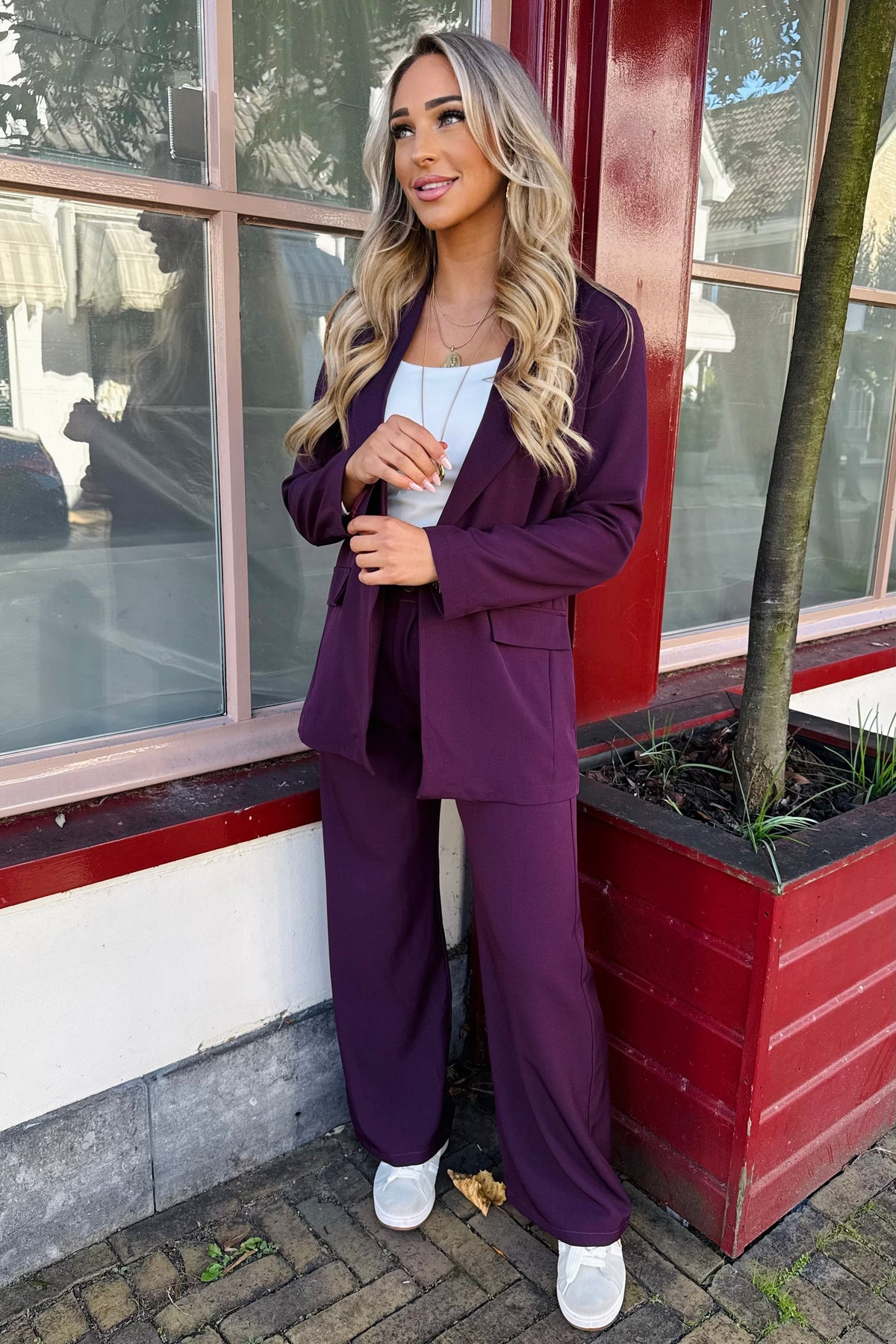 Raven blazer set - Plum