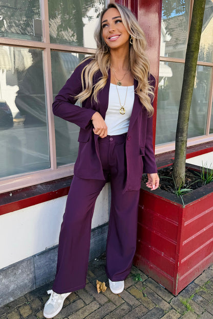 Raven blazer set - Plum
