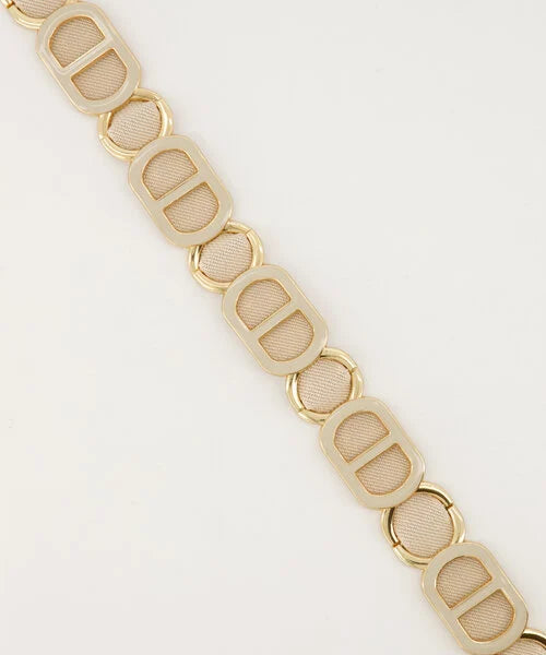 Dilly elastische riem beige