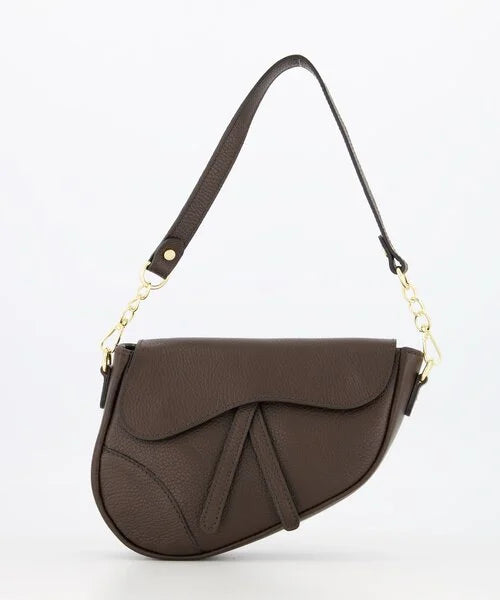 Donkerbruine crossbody tas - Gigi