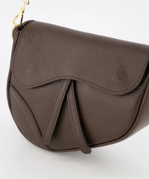 Donkerbruine crossbody tas - Gigi