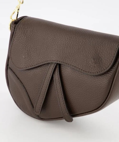 Donkerbruine crossbody tas - Gigi