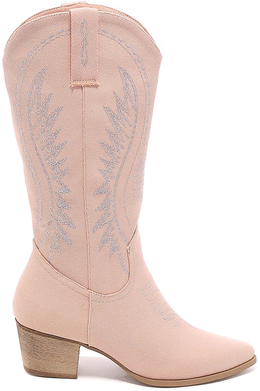 Venna - cowboy boots roze