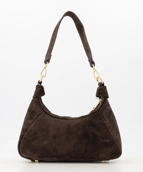 Donkerbruine suede tas - Vanya