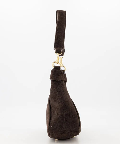 Donkerbruine suede tas - Vanya