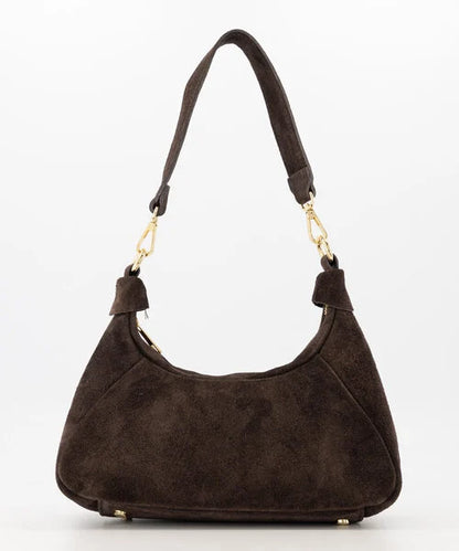 Donkerbruine suede tas - Vanya